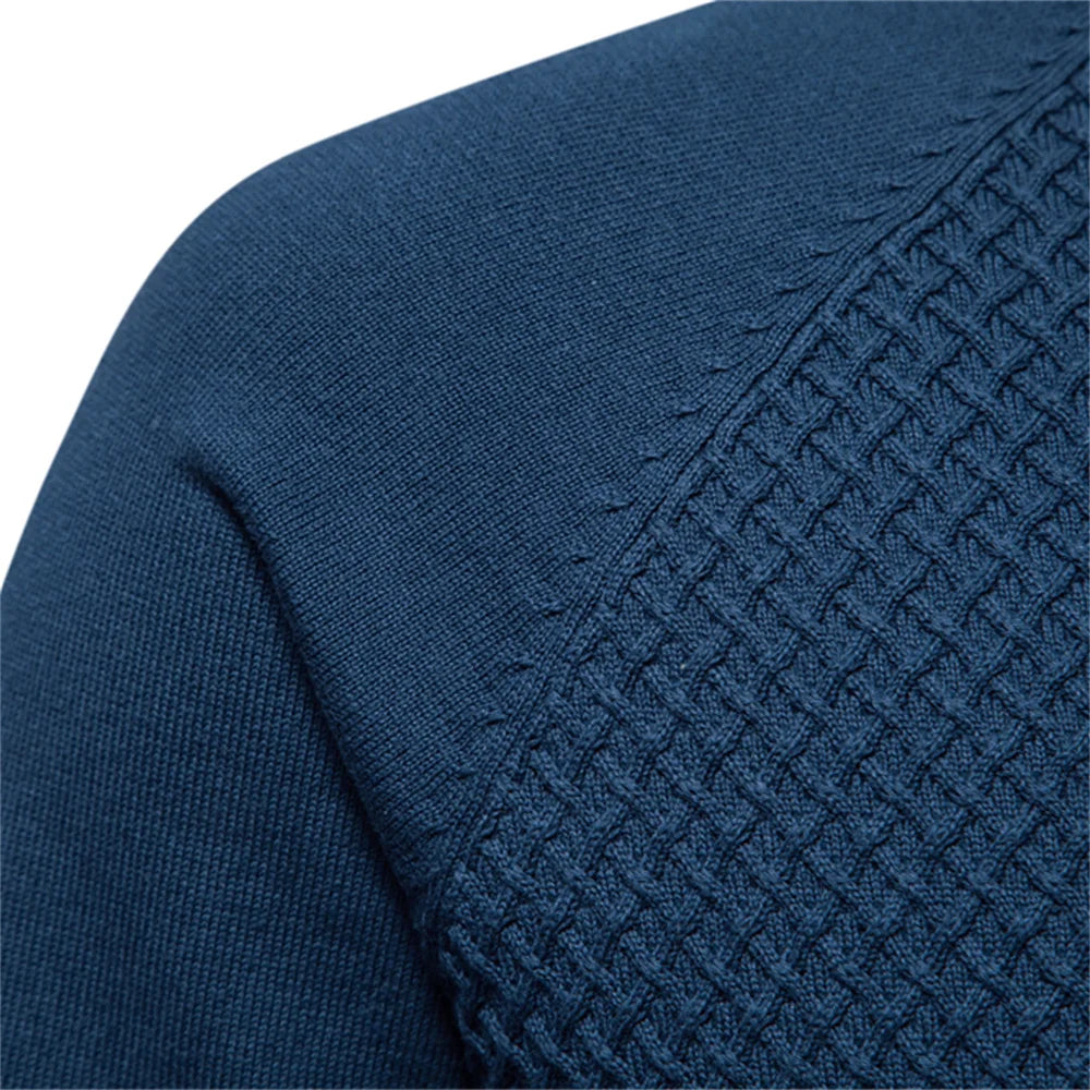 AIOPESON Mens Crew Neck Cotton Pullover Sweater Casual Business Geometric Knitted Mens Sweaters